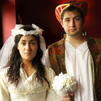 Francesca Chilcote (left) and CJ Bergin (right) star in Shrewing of the Tamed